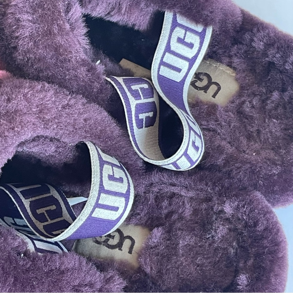 UGG women's fluff yeah slide in berrylicious multi color . Size 9 - Picture 8 of 11